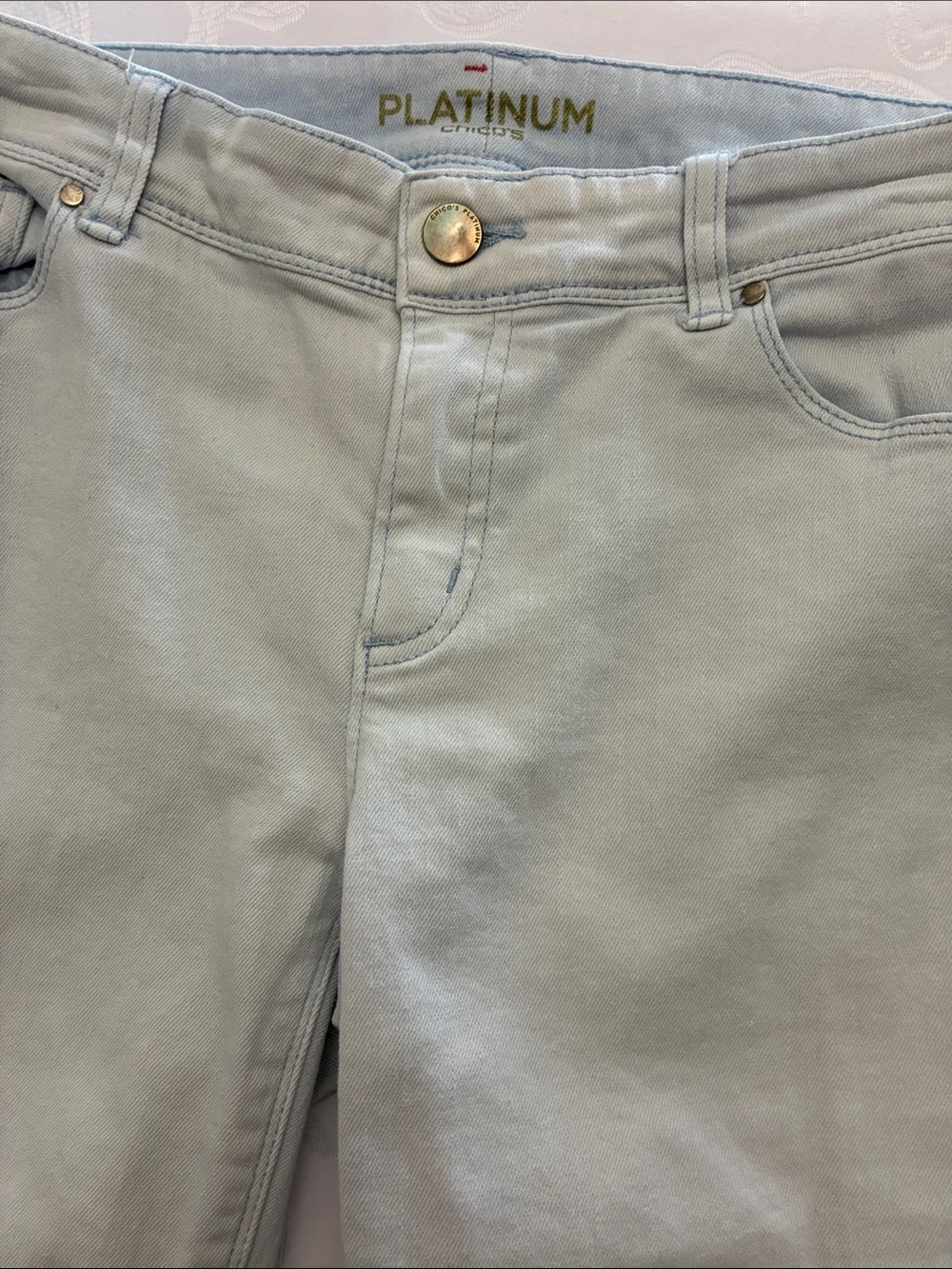 Chico's Platinum Women’s Light Blue Slim Straight Jeans